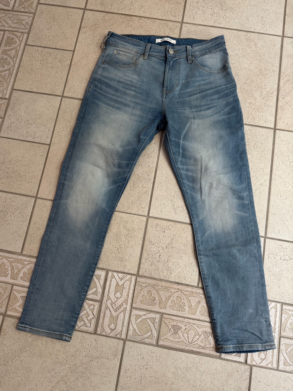 Pacsun Men's Blue Washed Jeans - 29x30 Slim Taper